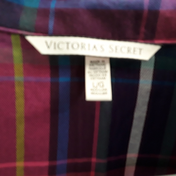 Victorias Secret Plaid Flannel Pajama Top - Picture 4 of 8